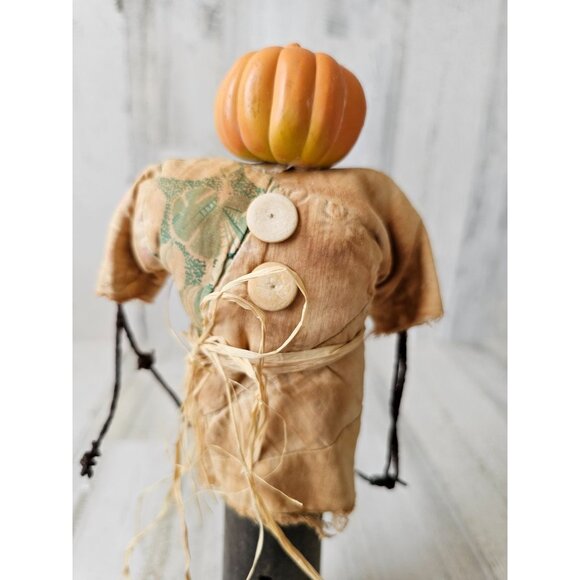 Vintage bonnie artisan skeleton pumpkin Halloween decor unique original design d - Picture 3 of 10